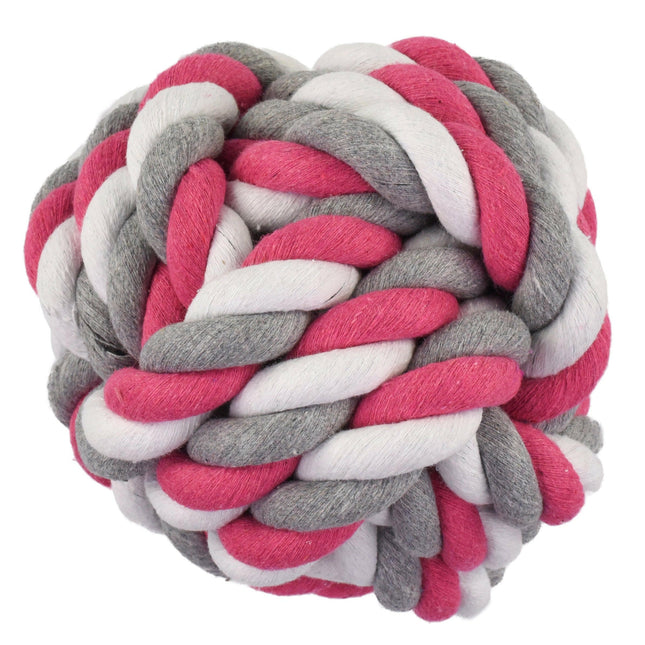 Flamingo Jim Ball Fuchsia - rope ball for dogs.