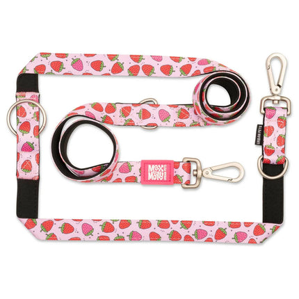 Max & Molly Multi-Leash Strawberry Dream - adjustable leash for dogs, interesting pattern, 200cm.