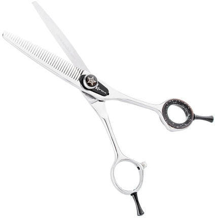 Kenchii Five Star Blenders - Single-sided thinning shears for groomers, 38 teeth with micro-serration