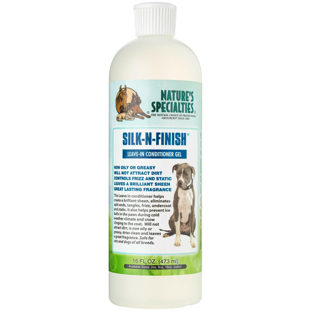 Nature's Specialties Silk - N - Finish Gel - multifunctional gel conditioner for dogs and cats, prevents snow sticking.