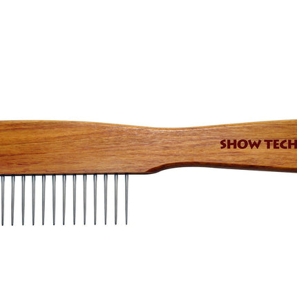 Show Tech Rosewood Poodle - wooden comb with wider tooth spacing.