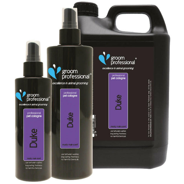 Groom Professional Duke Cologne - scented toilet water for dogs.
