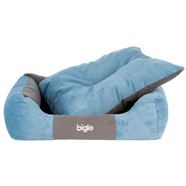 Biglo Gordon - elegant dog bed made of high-quality, pleasant fabric with embossing..