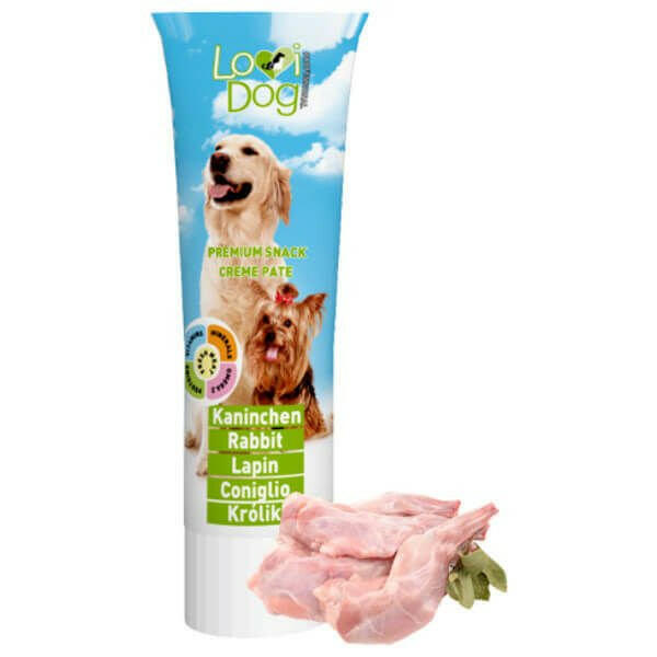Lovi Dog Snack Cream Pâté Rabbit - pâté for dogs in a tube, with rabbit and vitamins.