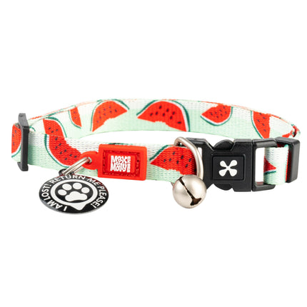 Max&Molly GOTCHA! Smart ID Cat Collar Watermelon - colorful collar for cats with a smart Tag pendant.