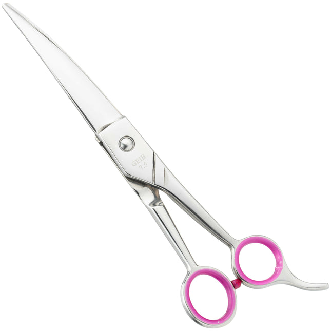 Geib Gator Curved Scissors - curved grooming scissors, made of Japanese stainless steel, with micro-serration.