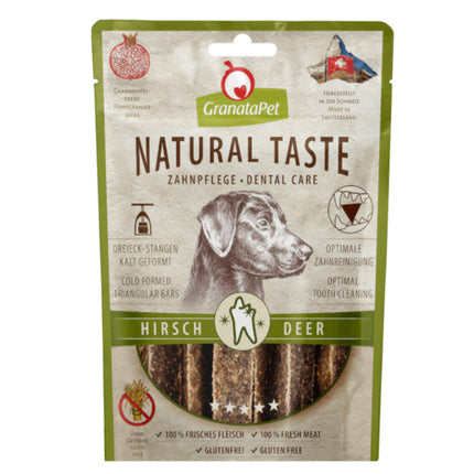 GranataPet Natural Taste Dental Care Snack Deer - natural meat dental treats for dogs, deer strips.