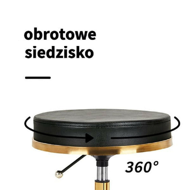 Activ H4 - gold grooming stool with height adjustment, black.