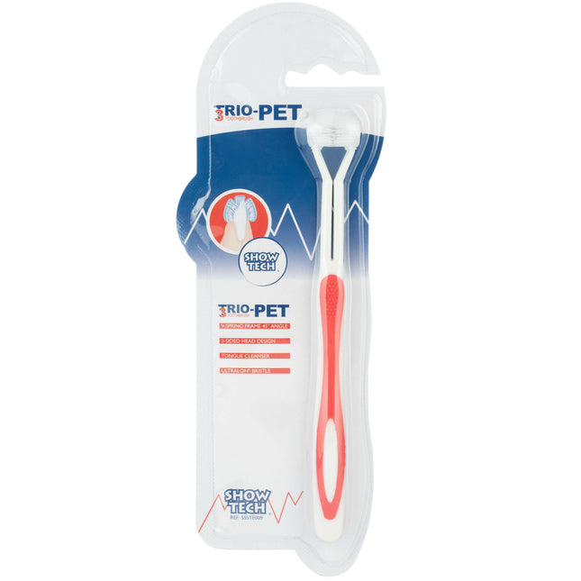 Show Tech Trio - Pet Toothbrush - oral hygiene and dental care brush for pets, heads.