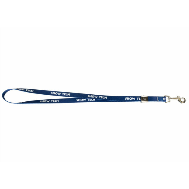 Show Tech Grooming Noose Blue with Logo 57x1.5 cm - adjustable neck circumference grooming leash, blue.