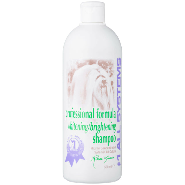 1 All Systems Professional Formula Whitening Shampoo - shampoo that removes discoloration from all fur.