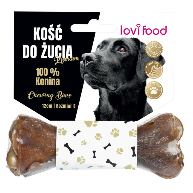 Lovi Food Premium Chewing Horse Hide - Chew Bone for Dogs, 100% Horse Meat.