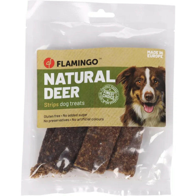 Flamingo Natural Deer - natural dog treats, deer strips.