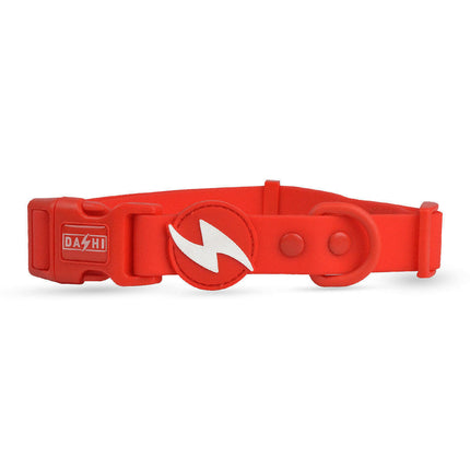 Dashi Colorflex Collar Red - waterproof dog collar, red.