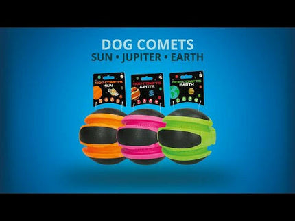 Dog Comets Sun - large ball for dogs, with grooves.