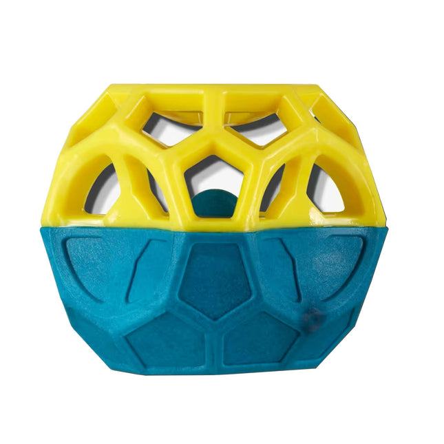Nuzzle Puzzle Cube (8.5cm) - treat-dispensing cube for dogs, bouncy, floating, with a squeaker.
