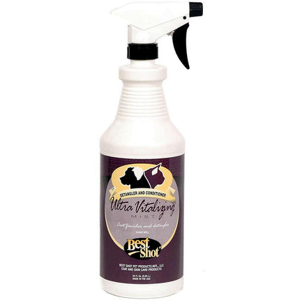 Best Shot Ultra Vitalizing Pet Mist - effective detangler, anti-static, reduces drying time of fur.