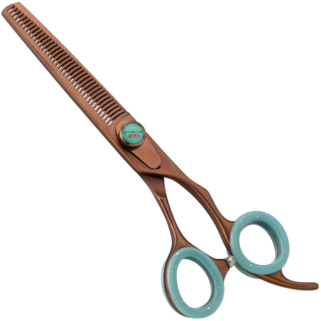 Geib Entree Gold Thinner Scissors - professional single-sided thinning shears made from Japanese steel, 38 teeth.