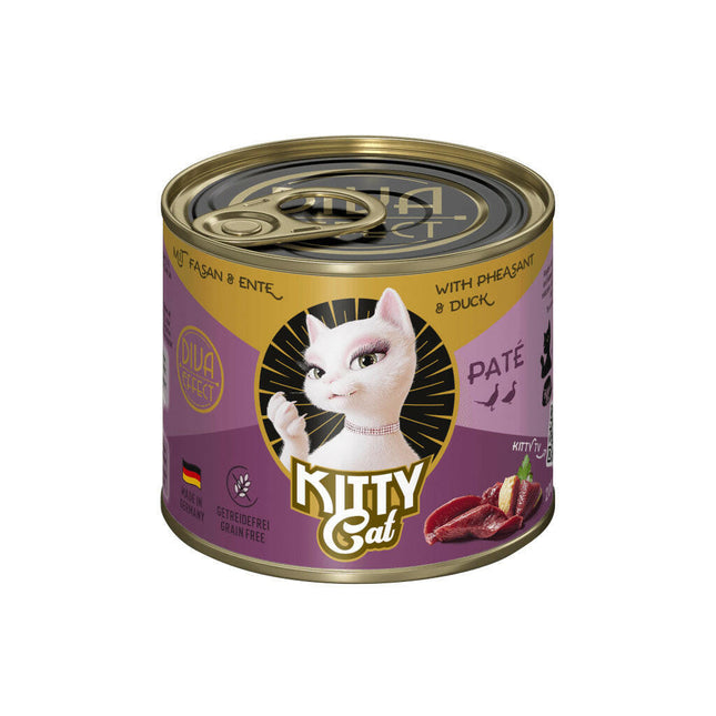 Kitty Cat Pheasant & Duck Pâté - Grain-Free Wet Food, Pâté for Cats, with Pheasant and Duck.