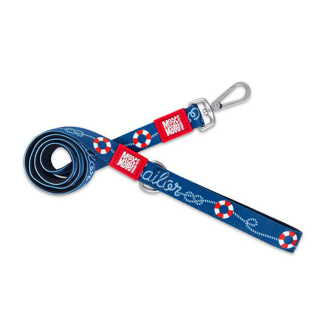 Max&Molly Short Leash Sailor - colorful urban leash for dogs, nautical pattern, 120cm.
