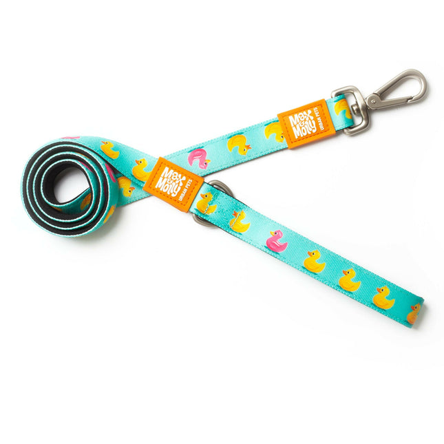 Max&Molly Short Leash Ducklings - colorful urban leash for dogs, duck pattern, 120cm.