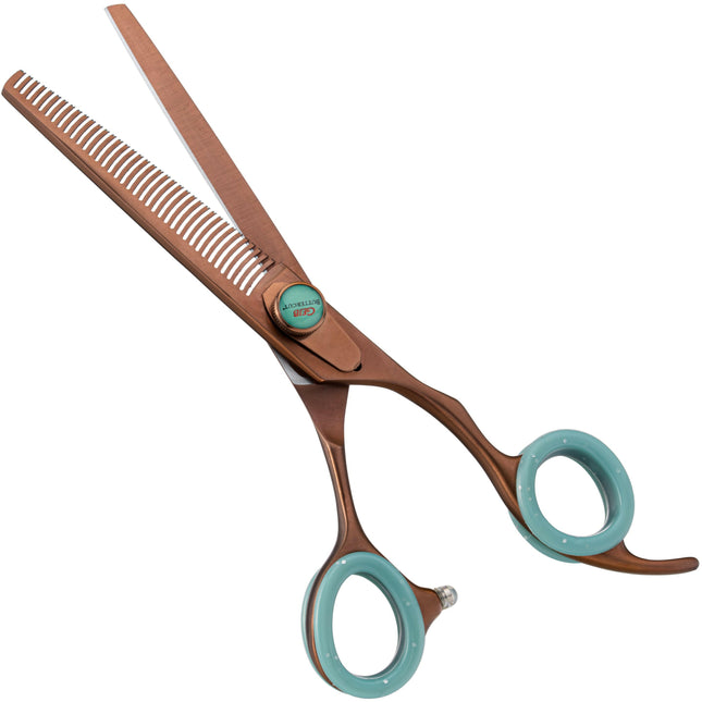 Geib Entree Gold Thinner Scissors - professional single-sided thinning shears made from Japanese steel, 38 teeth.