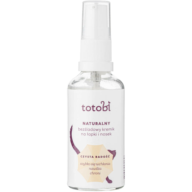 Totobi natural and residue-free protective cream for paws and nose, for dogs and cats.