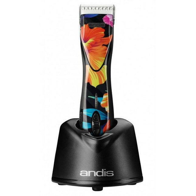 Andis Pulse ZR II Floral - cordless clipper, 5-speed with two batteries and CeramicEdge blade (1.5mm).