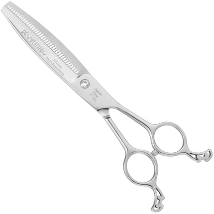 Ehaso Revolution Curved Thinning - professional single-sided curved thinning shears, best Japanese steel, 41 teeth.