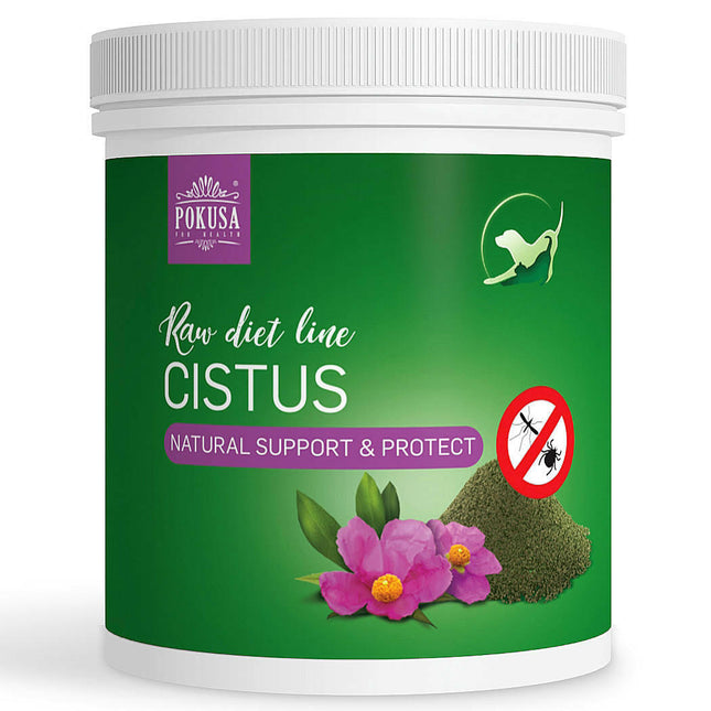 Pokusa RawDietLine Cistus - powdered cistus leaves, herbal supplement supporting the body, for dogs and cats.
