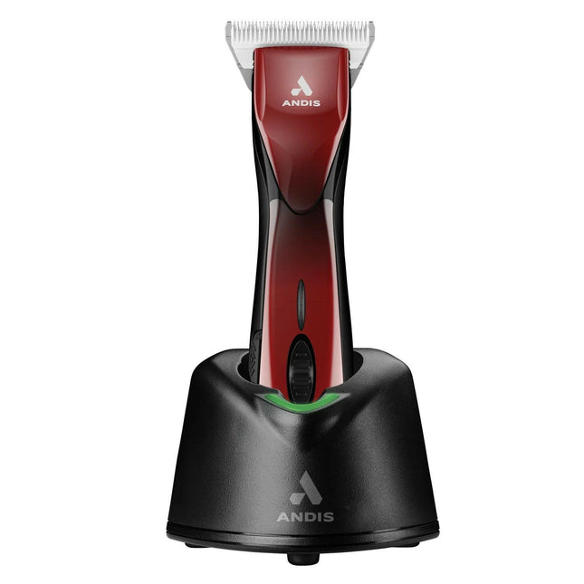 Andis Pulse ZR II Red - professional cordless clipper, 5-speed with batteries and wide CeramicEdge blade (0.5mm).