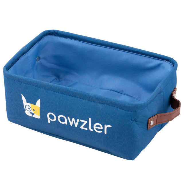 Pawzler Basket - fabric toy basket for dogs.