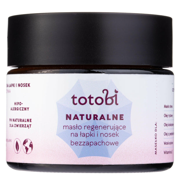 Totobi natural regenerating butter for dog's paws and nose.