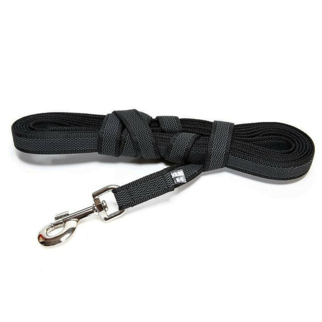 Julius K9 Color & Gray Supergrip Leash With Handle Black - training leash with handle, black, non-slip.
