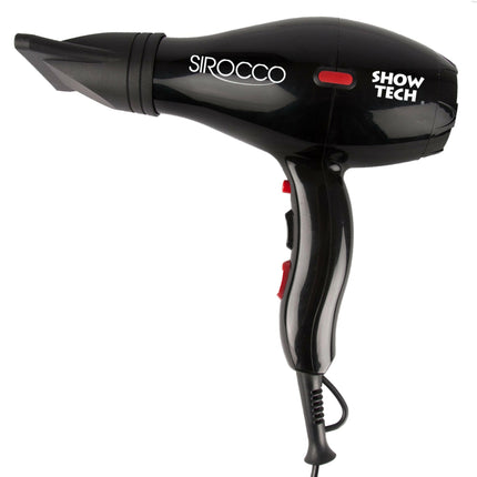 Show Tech Sirocco Hand Dryer 1200W - compact handheld dryer, black.