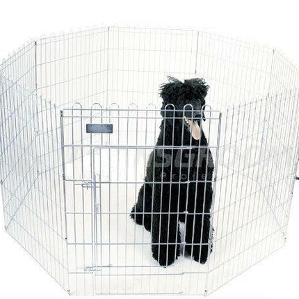 Show Tech X Pen Size 3 - Metal Puppy Pen, Dog Barrier, Height 8 Panels.