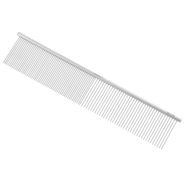 Madan Professional Carbon Comb - professional comb with mixed tooth spacing, hexagonal handle, and carbon pins.