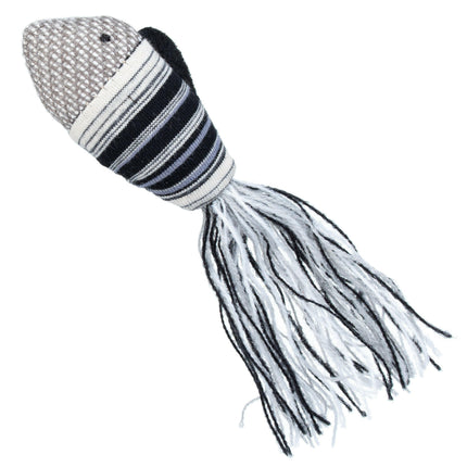 Flamingo Cat Pirin Fish 2pcs - stylish fish for cats with yarn tails and catnip.