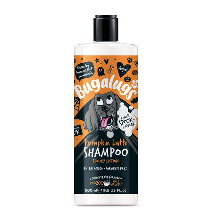 Bugalugs Pumpkin Latte Shampoo Spooky Edition - universal dog shampoo with a pumpkin latte scent, concentrate 1:10.