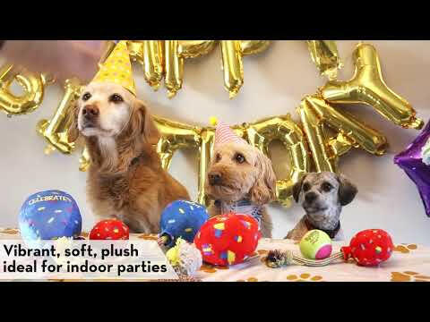 KONG Occasions Birthday Balloon M - plush birthday balloon for dogs.