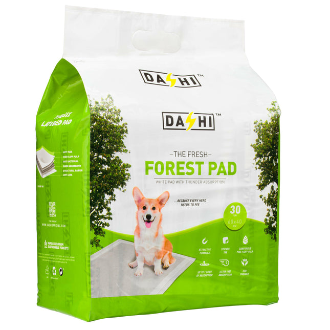 Dashi Forest Pads 30 pcs - antibacterial hygiene pads for pets, made from pine fluff.